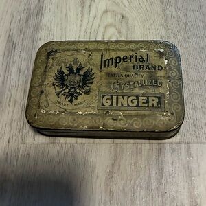 Vintage Imperial Brand Crystallized Ginger Advertising Tin